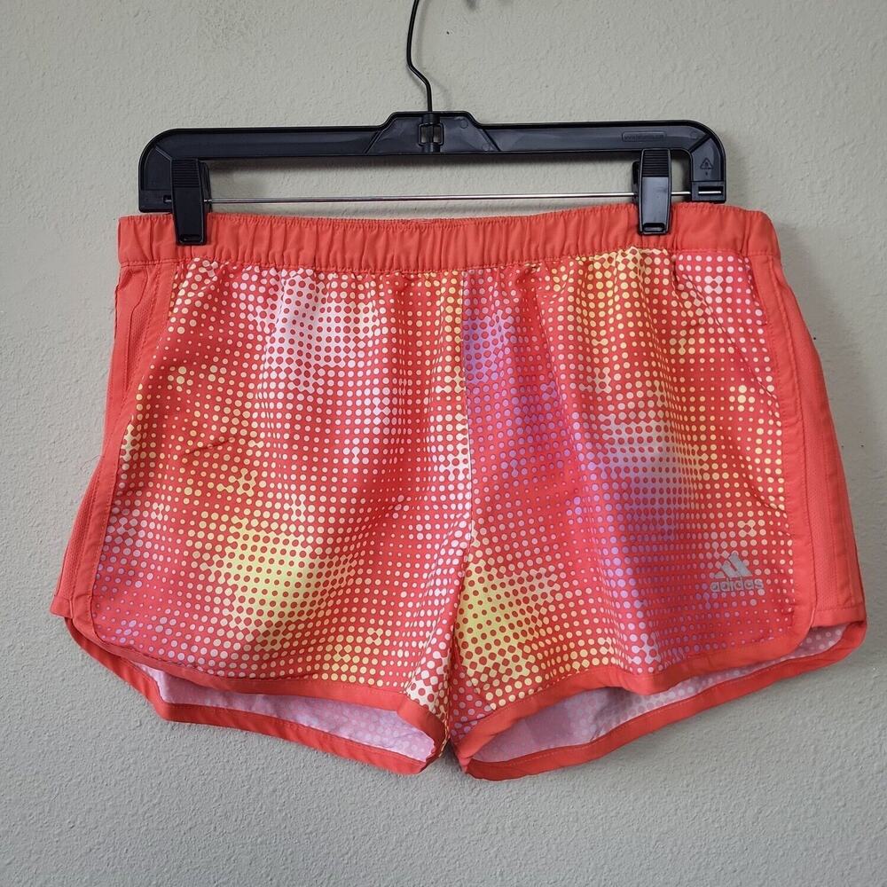 Adidas Womens Climalite Orange Running Activewear Athletic Shorts Size Medium